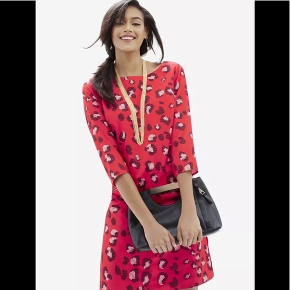 red black leopard print dress